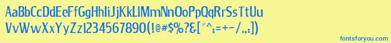 Jana Font – Blue Fonts on Yellow Background