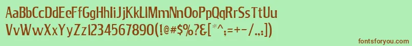Jana-fontti – ruskeat fontit vihreällä taustalla