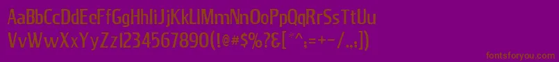 Jana-fontti – ruskeat fontit violetilla taustalla