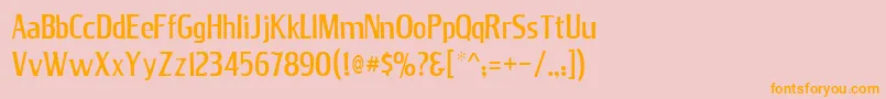 Jana-Schriftart – Orangefarbene Schriften auf rosa Hintergrund