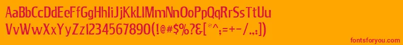 Jana Font – Red Fonts on Orange Background