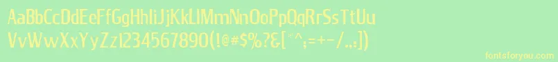 Jana Font – Yellow Fonts on Green Background