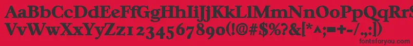 CasablancalhBold Font – Black Fonts on Red Background