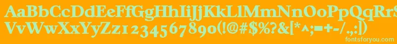 CasablancalhBold Font – Green Fonts on Orange Background