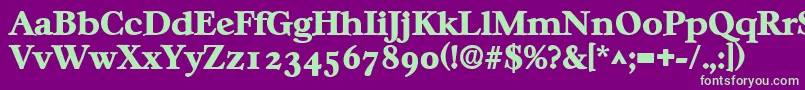 CasablancalhBold Font – Green Fonts on Purple Background