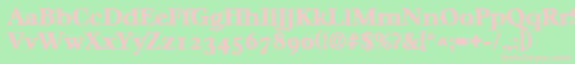 CasablancalhBold Font – Pink Fonts on Green Background