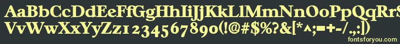 CasablancalhBold Font – Yellow Fonts on Black Background