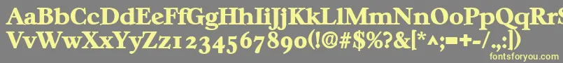 CasablancalhBold Font – Yellow Fonts on Gray Background