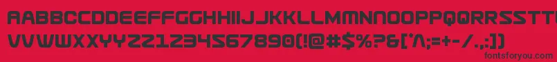 Usuzicond Font – Black Fonts on Red Background