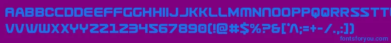 Usuzicond Font – Blue Fonts on Purple Background