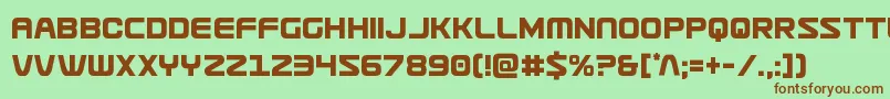 Usuzicond Font – Brown Fonts on Green Background