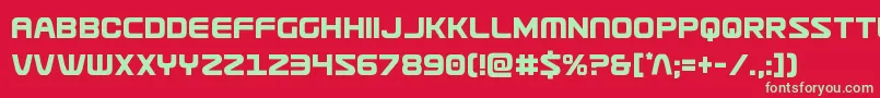 Usuzicond Font – Green Fonts on Red Background