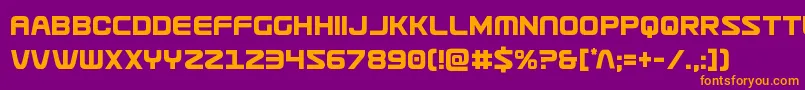 Usuzicond Font – Orange Fonts on Purple Background