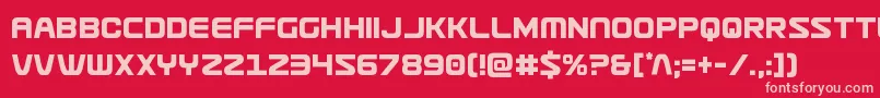 Usuzicond Font – Pink Fonts on Red Background