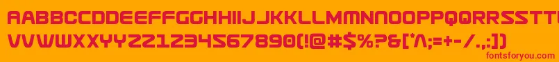 Usuzicond Font – Red Fonts on Orange Background