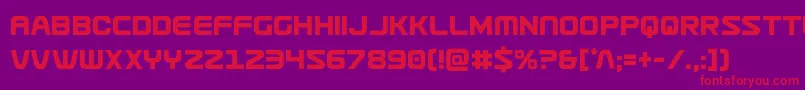 Usuzicond Font – Red Fonts on Purple Background