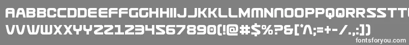 フォントUsuzicond – 灰色の背景に白い文字