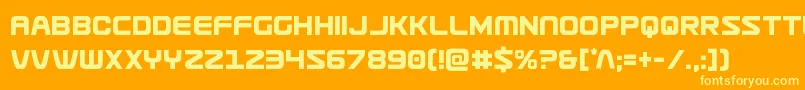 Usuzicond Font – Yellow Fonts on Orange Background