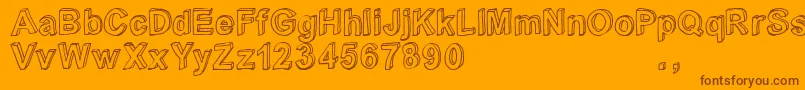 Crialtrial Font – Brown Fonts on Orange Background