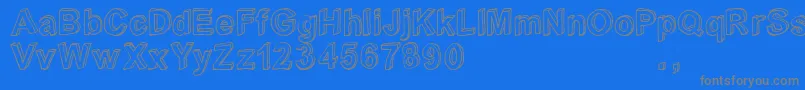 Crialtrial Font – Gray Fonts on Blue Background