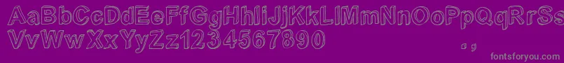 Crialtrial Font – Gray Fonts on Purple Background