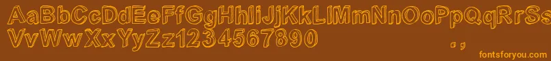 Crialtrial Font – Orange Fonts on Brown Background