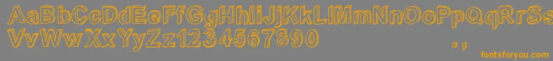 Crialtrial Font – Orange Fonts on Gray Background