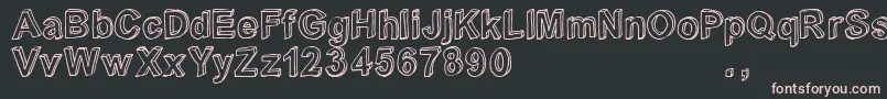 Crialtrial Font – Pink Fonts on Black Background