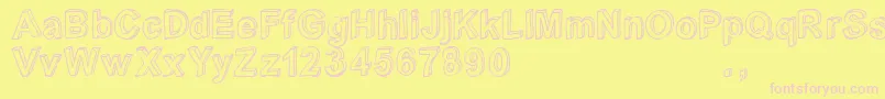 Crialtrial Font – Pink Fonts on Yellow Background