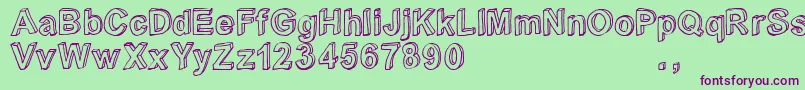 Crialtrial Font – Purple Fonts on Green Background