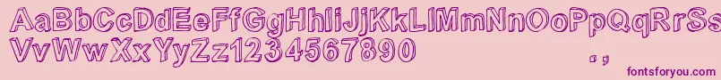 Crialtrial Font – Purple Fonts on Pink Background