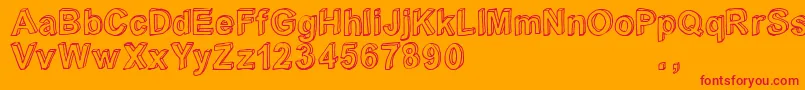 Crialtrial Font – Red Fonts on Orange Background