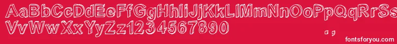 Crialtrial-Schriftart – Weiße Schriften auf rotem Hintergrund