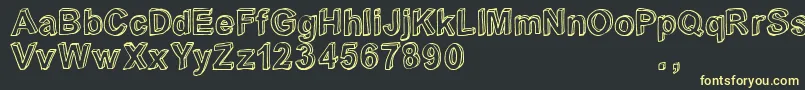 Crialtrial Font – Yellow Fonts on Black Background