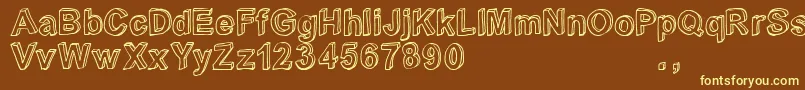 Crialtrial Font – Yellow Fonts on Brown Background