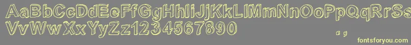 Crialtrial Font – Yellow Fonts on Gray Background