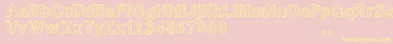 Crialtrial Font – Yellow Fonts on Pink Background