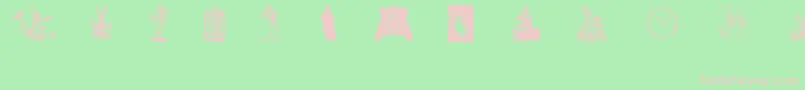 Gods Font – Pink Fonts on Green Background