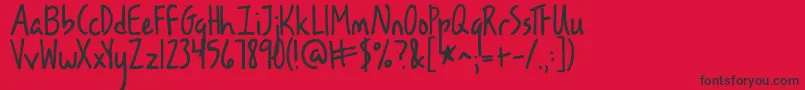 Kglesbouquinistesdeparis Font – Black Fonts on Red Background