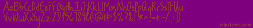 Kglesbouquinistesdeparis Font – Brown Fonts on Purple Background