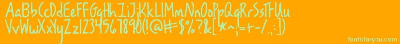 Kglesbouquinistesdeparis Font – Green Fonts on Orange Background