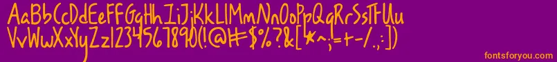 Kglesbouquinistesdeparis Font – Orange Fonts on Purple Background