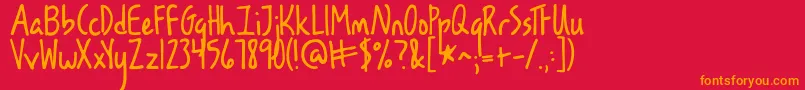 Kglesbouquinistesdeparis Font – Orange Fonts on Red Background