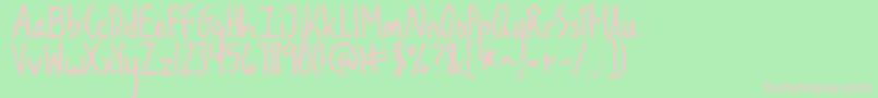 Kglesbouquinistesdeparis Font – Pink Fonts on Green Background