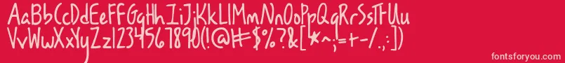 Kglesbouquinistesdeparis Font – Pink Fonts on Red Background