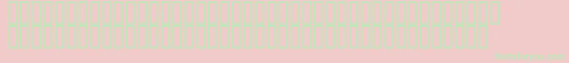 KufiExtendedOutline Font – Green Fonts on Pink Background