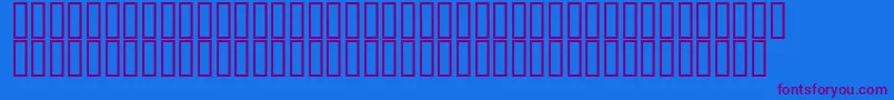KufiExtendedOutline Font – Purple Fonts on Blue Background