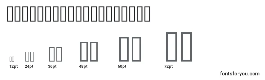 KufiExtendedOutline Font Sizes