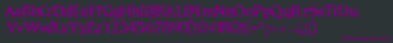 Шрифт AntiquasskNormal – фиолетовые шрифты на чёрном фоне