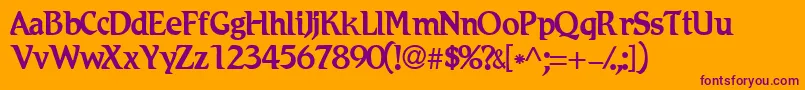 AntiquasskNormal Font – Purple Fonts on Orange Background